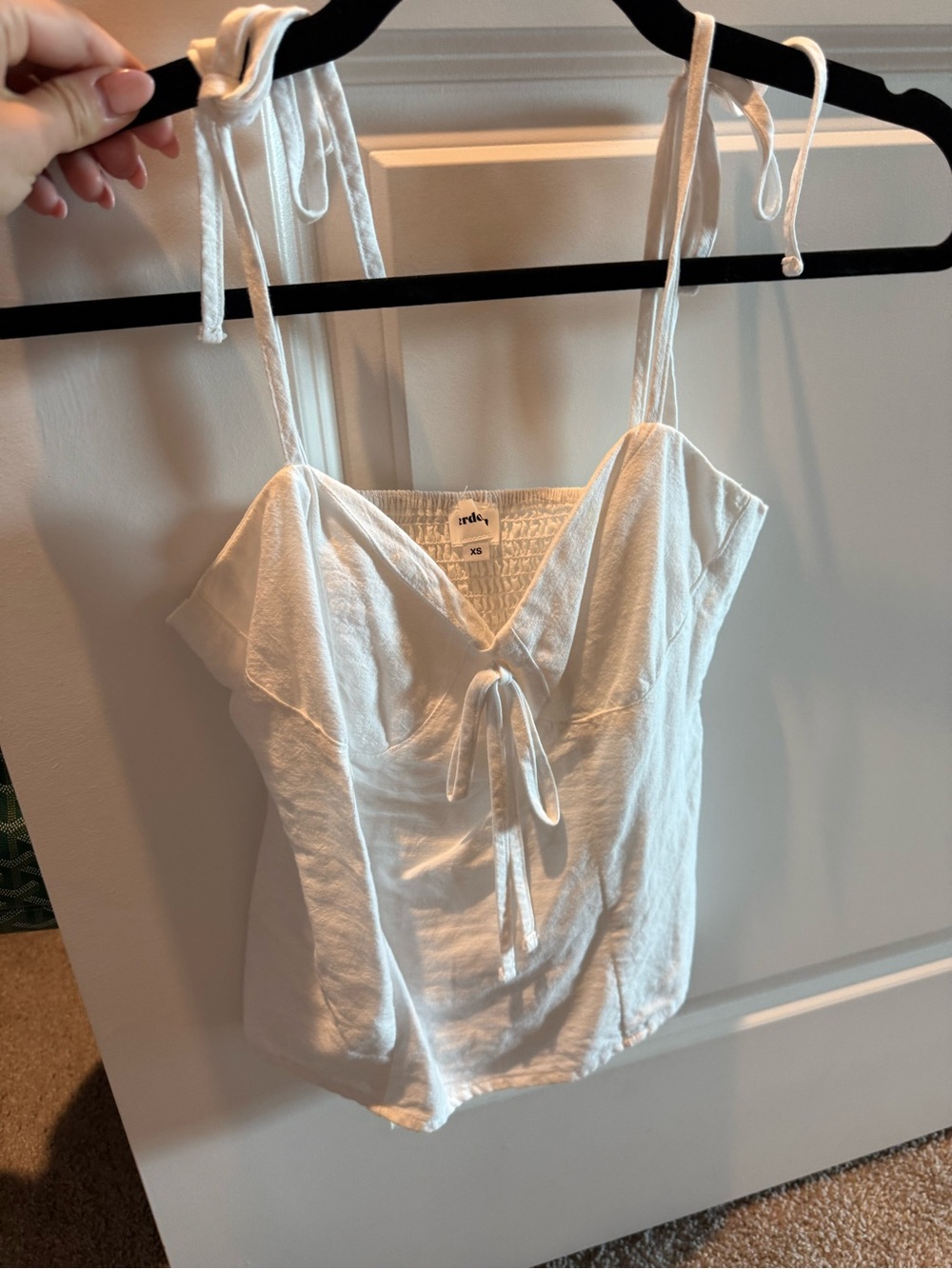 REVOLVE White Tie-Front Spaghetti Strap Camisole